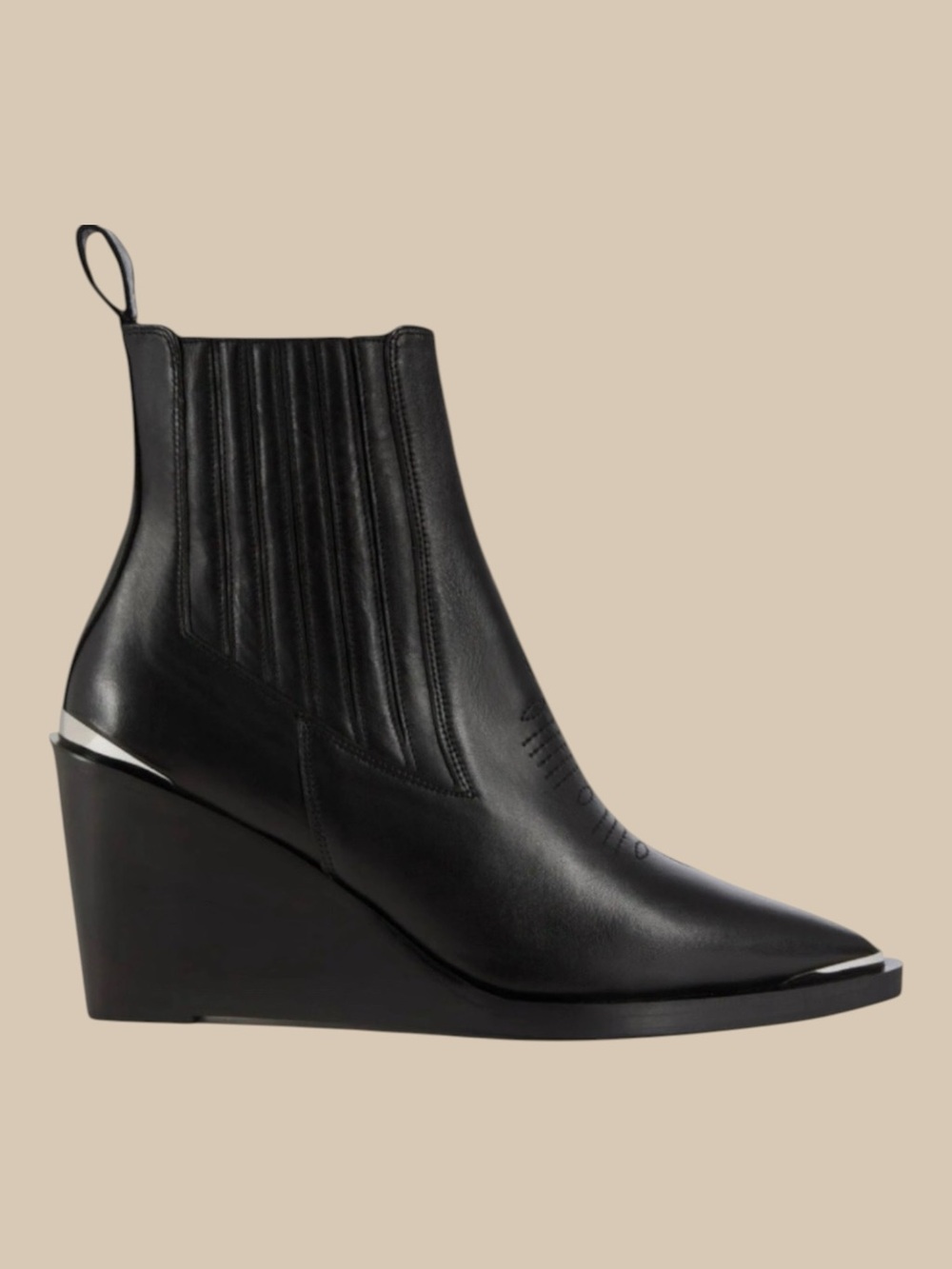The Kooples Wedge Ankle Boots Size 38 NIB with dust bag.